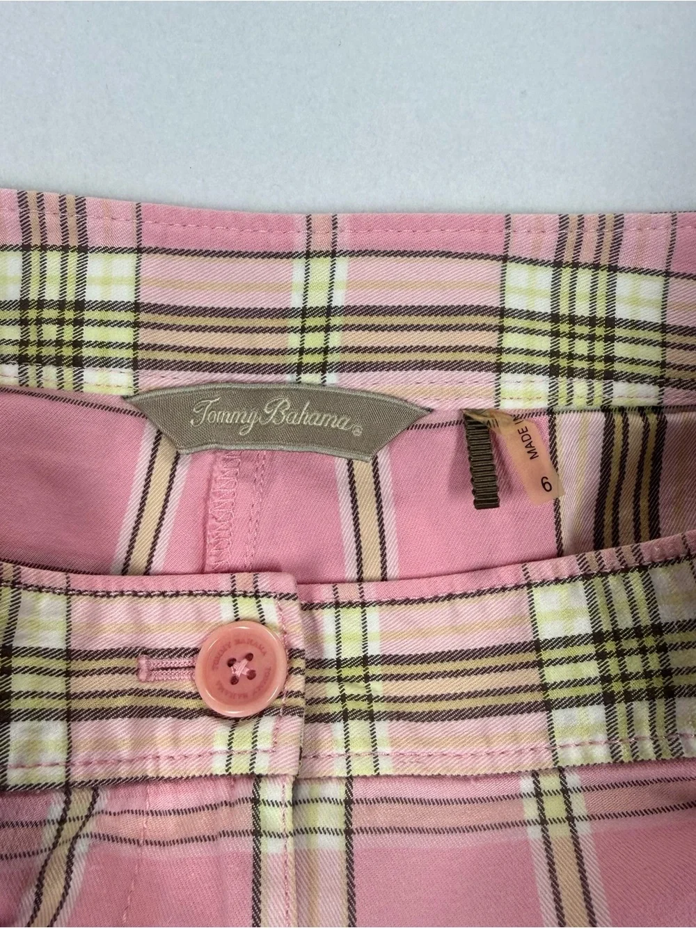 Tommy Bahama Pink Plaid Bermuda Shorts